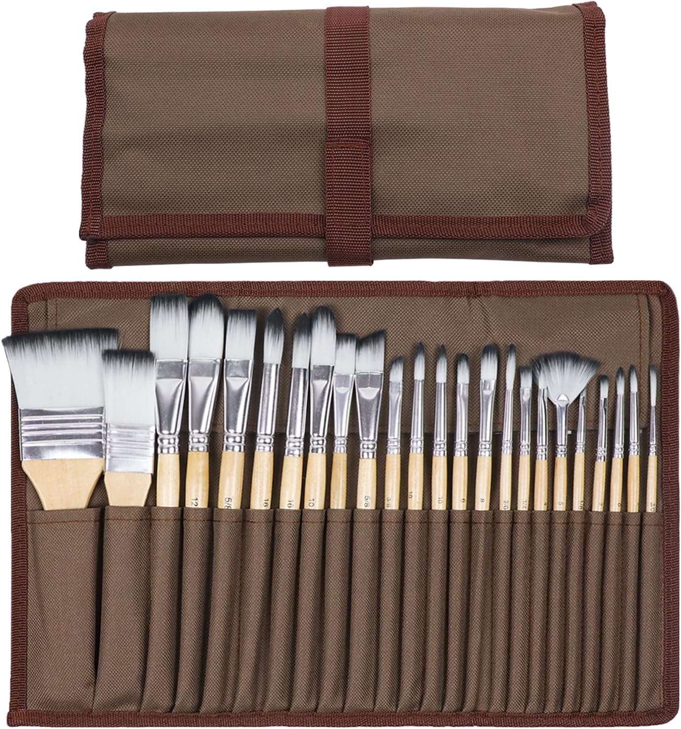 Artecho Paint Brushes Set 24 Shapes with Case