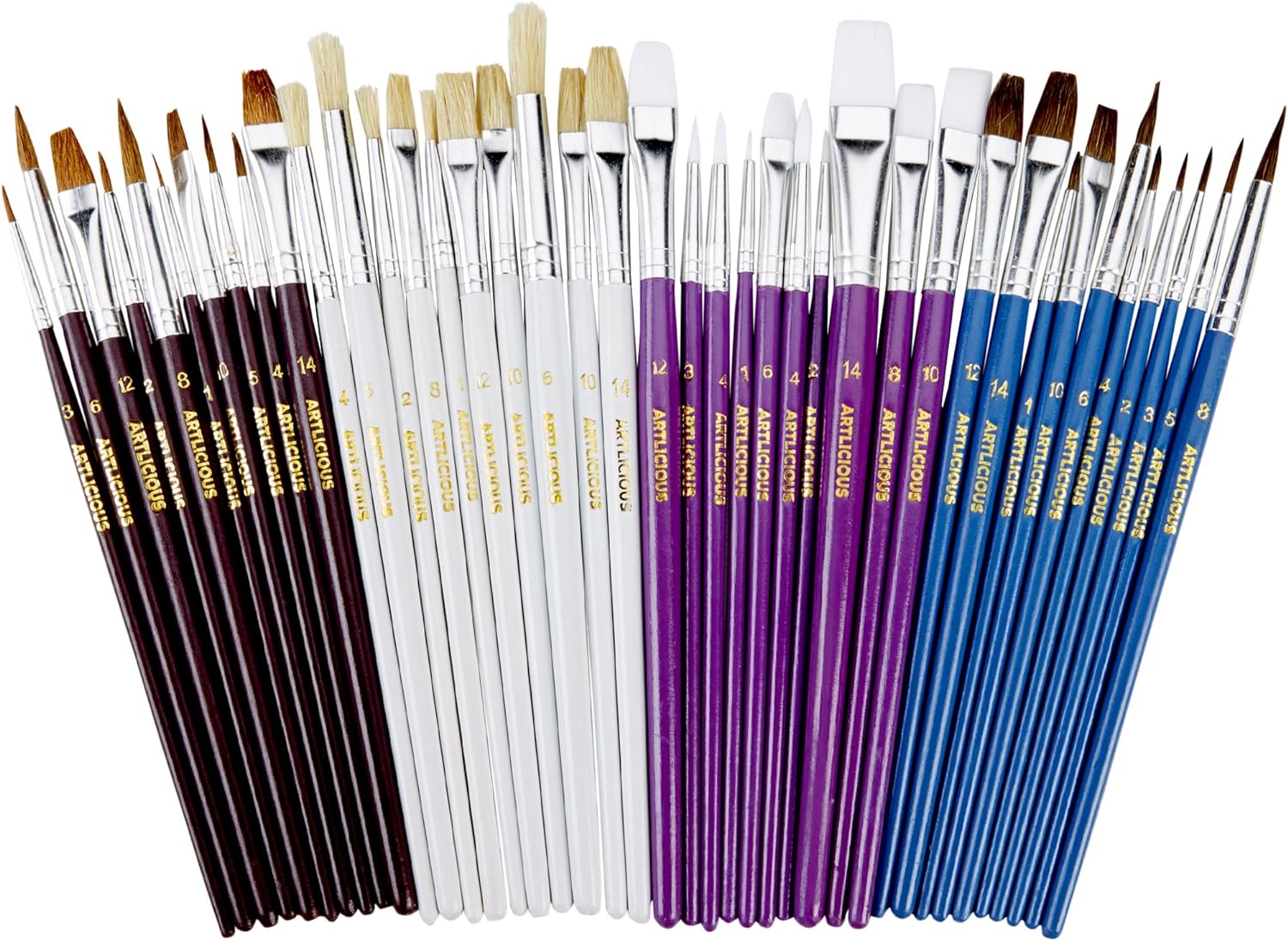 Artlicious 40 Pack Paint Brush Set