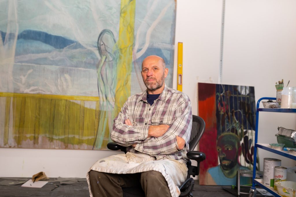 Peter Doig. Photo by Fergus Carmichael. Image courtesy The Courtauld.