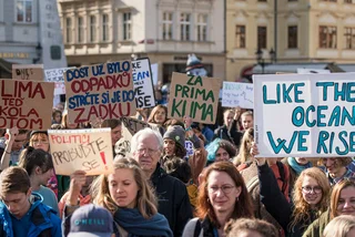 A 2022 earlier Fridays for Future protest in Prague / photo via Future For Fridays Facebook