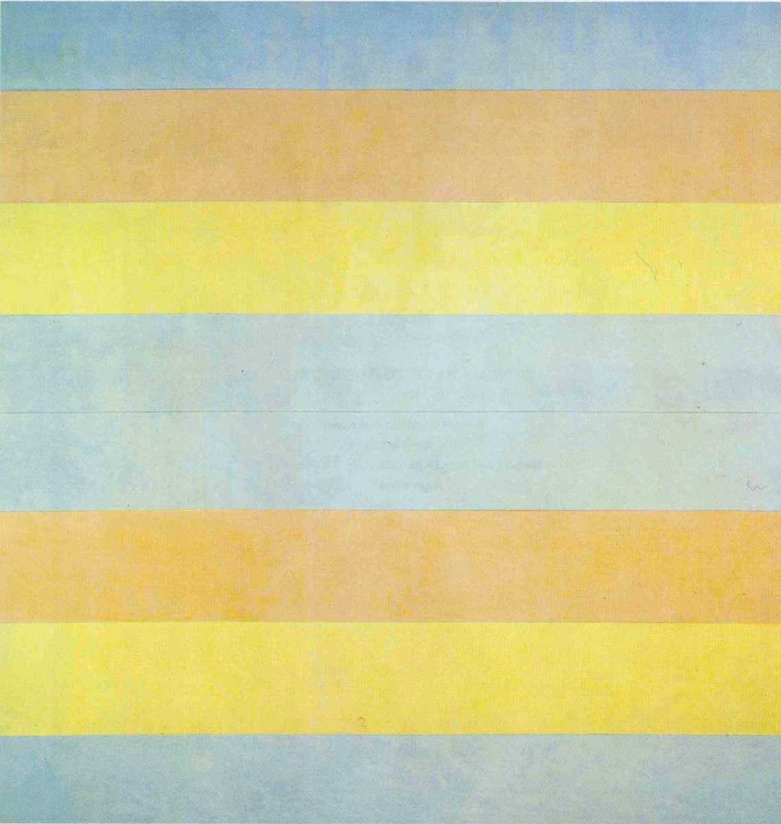 agnes martin with my back to world painting