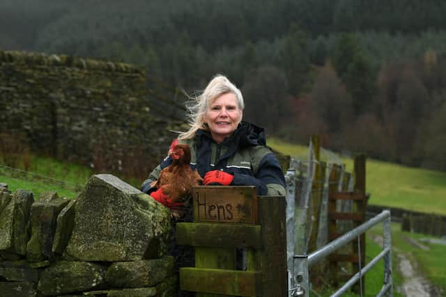 Kay Spencer at Long Ing Farm, Hade Edge.