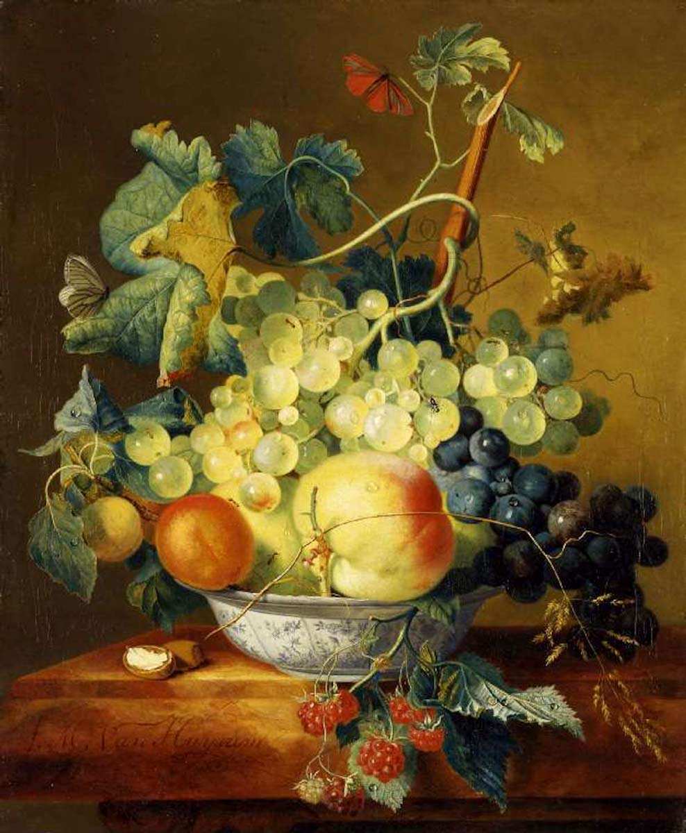 dutch women artists dish fruit van huijsum