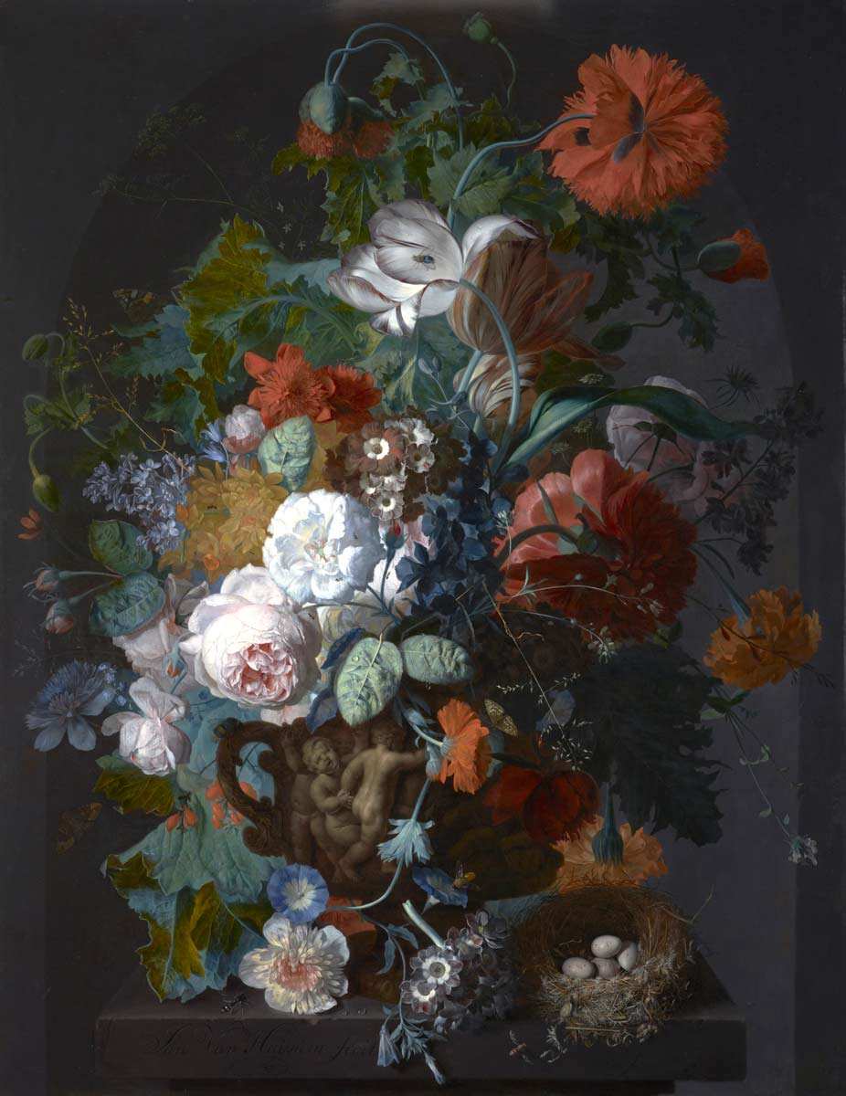 flower still life jan van huijsum