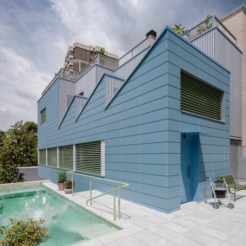 Exterior facade of home designed by Ignacio G Galan and OF Architects