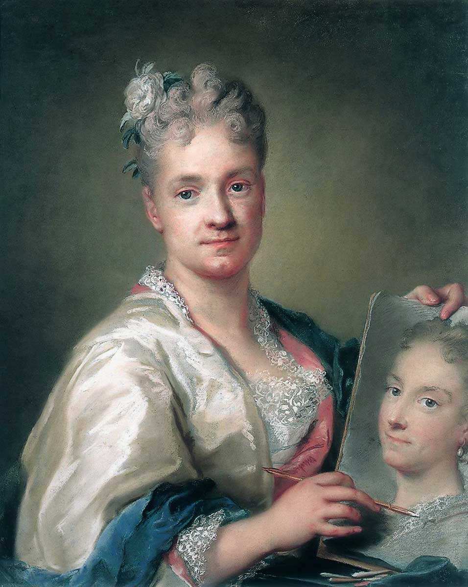 rosalba carriera self portrait artist pastel