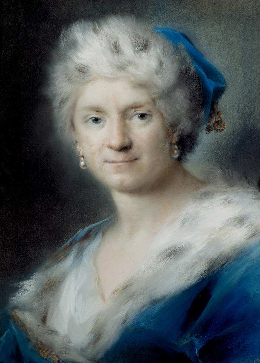 rosalba carriera self portrait winter pastel