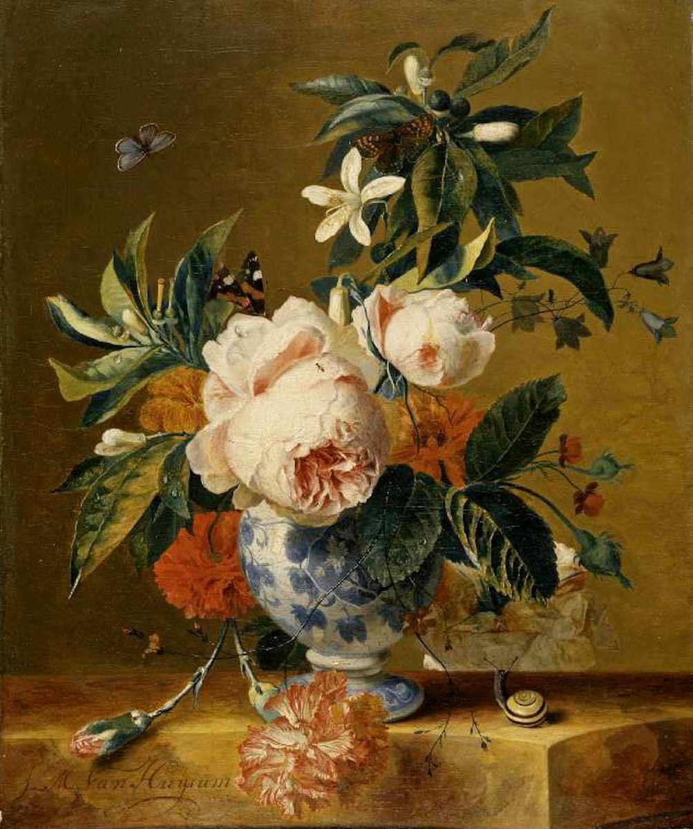 vase of flowers van huijsum