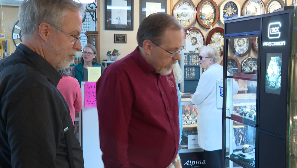 Brothers Carl and Jonathan Mattson operate the Tick Tock Shop together.