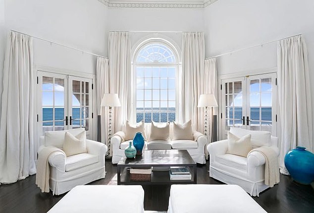 The sprawling estate was owned by the former Canadian art magazine publisher, Louise Blouin, 65, who acquired the property for $13.5million in the 1990s