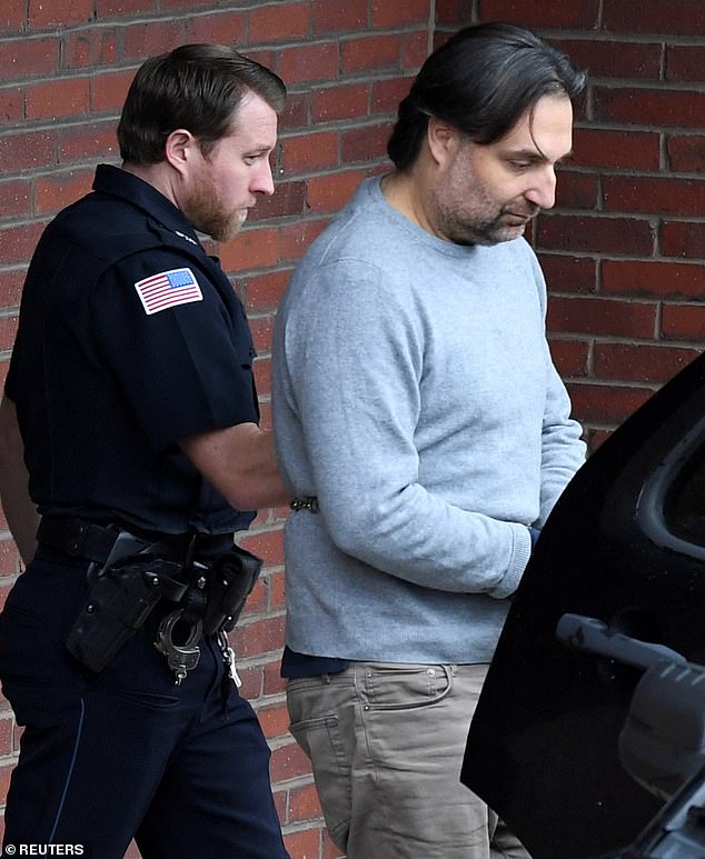 Pictured: Brian Walshe leaves court after being charged with the murder of his wife, Ana