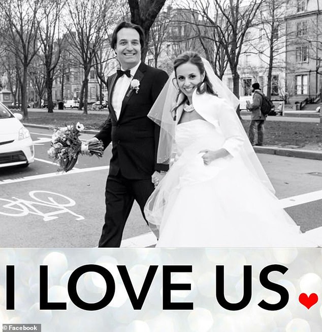 Ana and Brian are shown on their wedding day in 2015. They met while she was working in a hotel