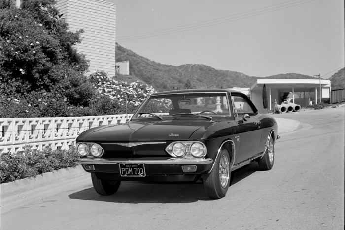 The Chevrolet Corvair, singled out in Ralph Nader’s campaigning book on car safety