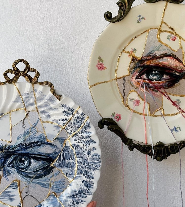 Kintsugi Embroider by Katerina Marchenko and Artashes Sardarian