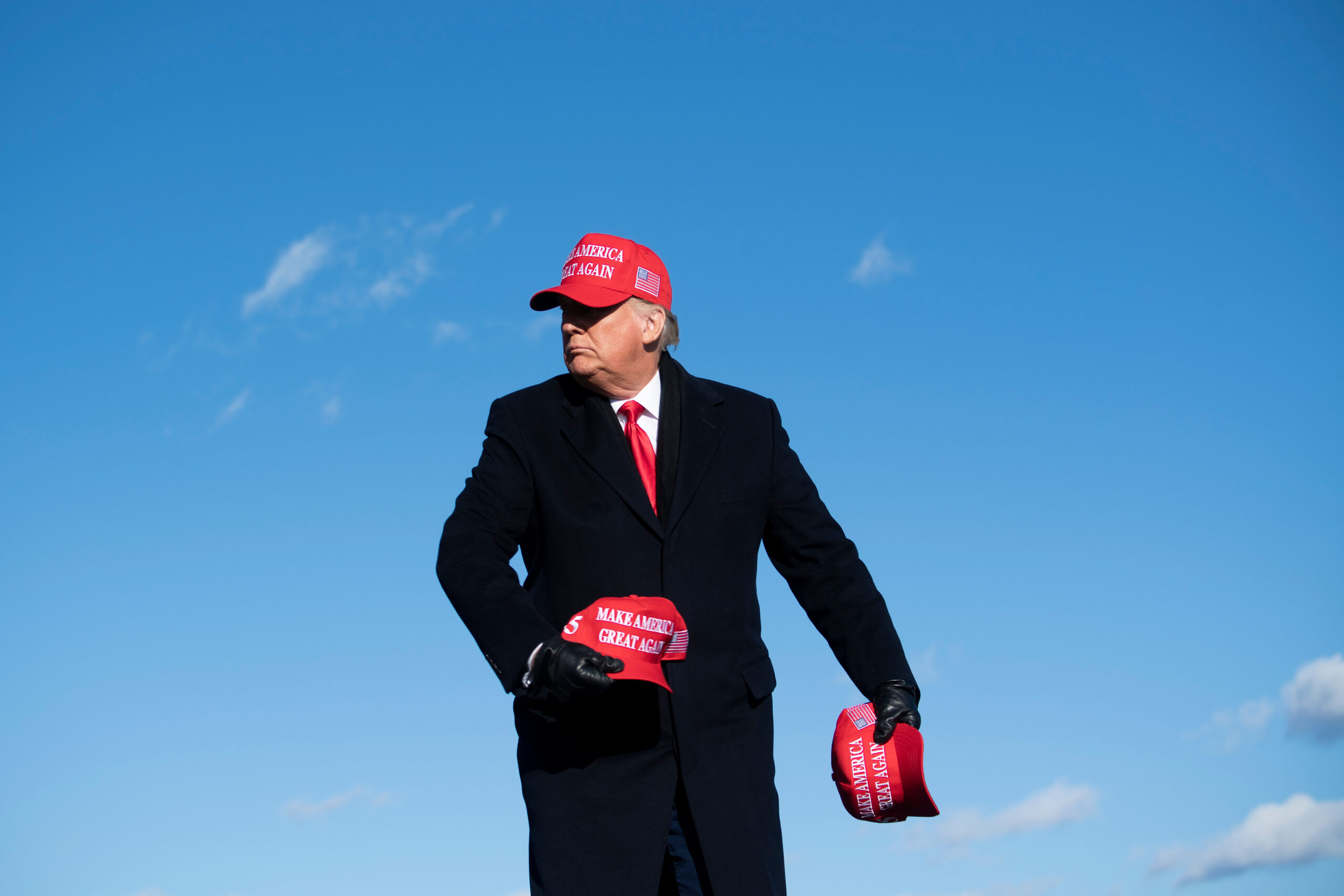 The original hat was signed by Trump in San Diego in 2015