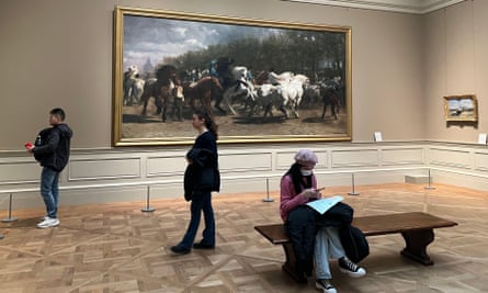 The Horse Fair by Rosa Bonheur on display at the Met in New York