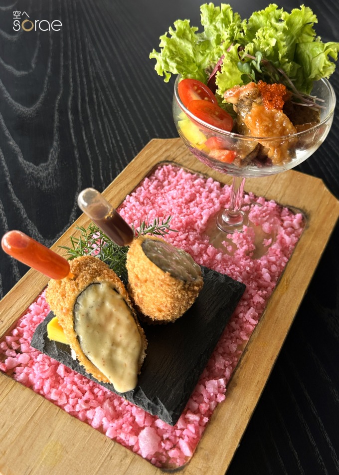 Creamy smoked salmon spring roll, featured in the set menu for the International Womens Day celebration at SORAE. Photo courtesy of SORAE