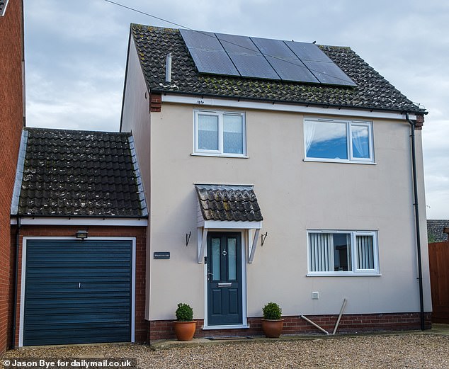 Pictured is the home of Lynda Chenery, where she used to live with Paul Douglas