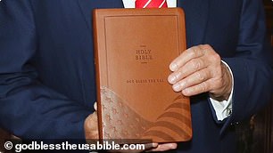 It features the words 'Holy Bible' and 'God Bless the USA