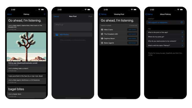 A screenshot of the Palmsy app on the App Store.