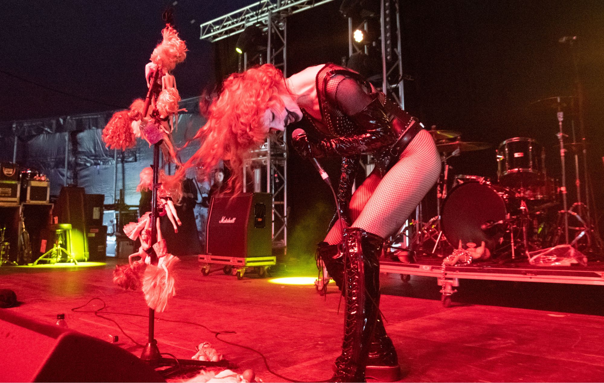 Dana Dentata performs on Day 2 of Download festival at Donnington Park on June 11, 2022 in Donnington, England.