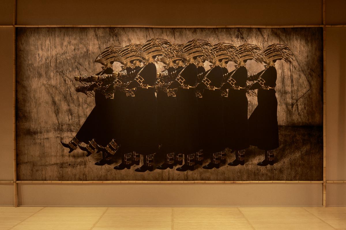 Panel depicting a still from Juloos