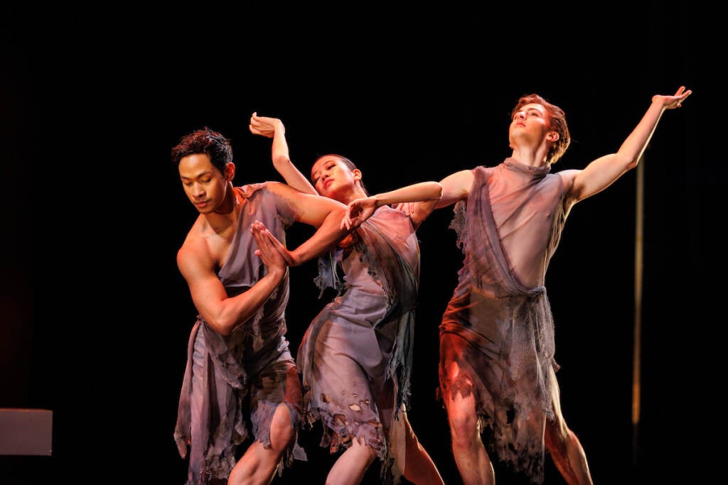 Dancers perform onstage