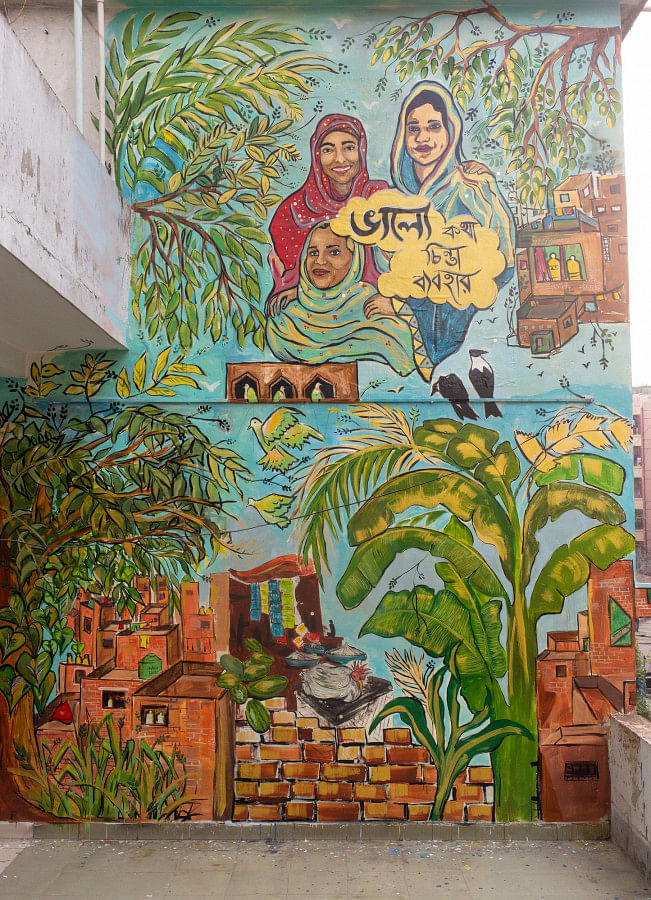 Bangladeshi female artists celebrate everyday heroines with inspiring mural Bangladeshi female artists celebrate everyday heroines with inspiring mural