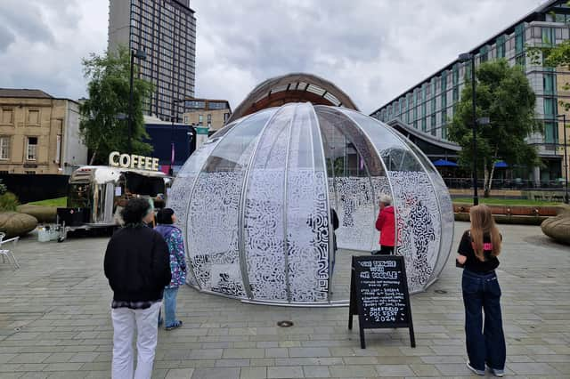 Mr Doodle's Doodle Dome on Tudor Square, Sheffield city centre