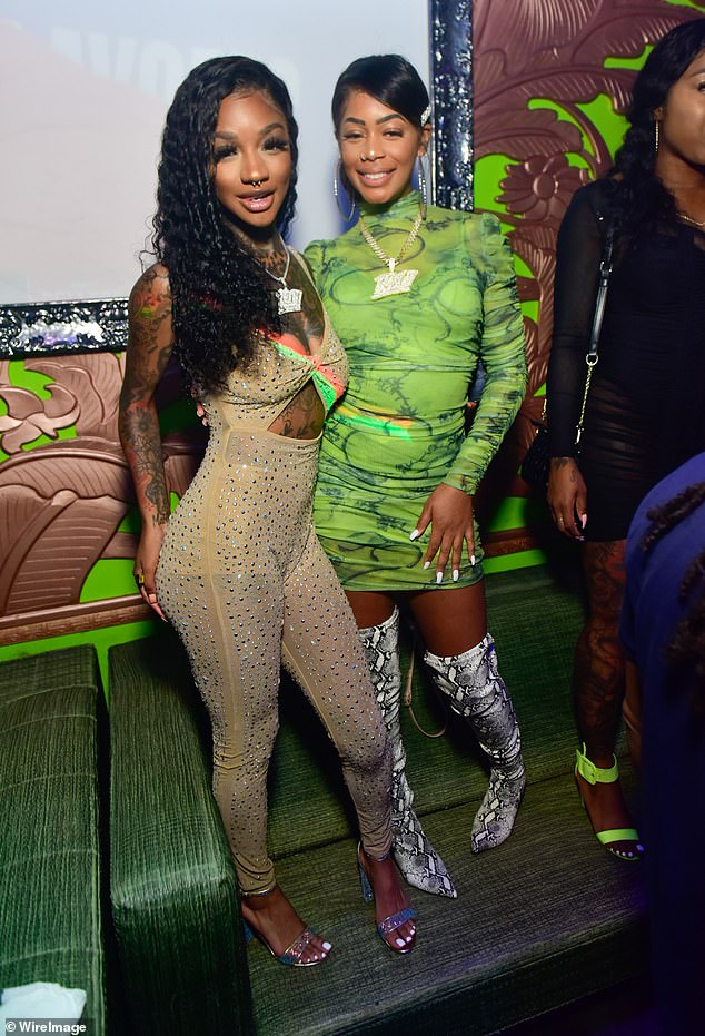 Channing Nicole Larry, 26, is pictured left in September 2020