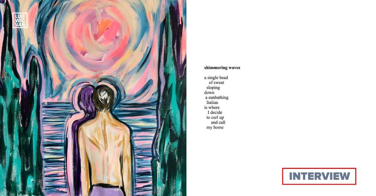 L: Painting by Canadian visual artist Nigel Nolan; R: poem by American poet Cody Laplante (Images courtesy of the artists)