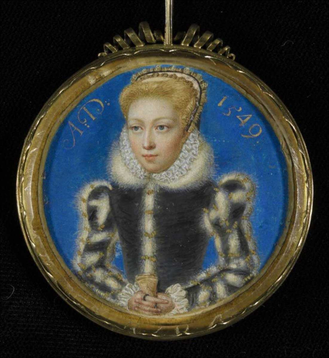 Levina Teerlinc A Girl Formerly Thought to be Queen Elizabeth I as Princess Portrait Miniature 1549