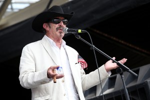 AUSTIN, TEXAS - JULY 04:  Kinky Friedman introduces performers during the 43rd Annual Willie Nelson 4th of July Picnic at the Austin360 Amphitheater on July 4, 2016 in Austin, Texas.  (Photo by Gary Miller/Getty Images)