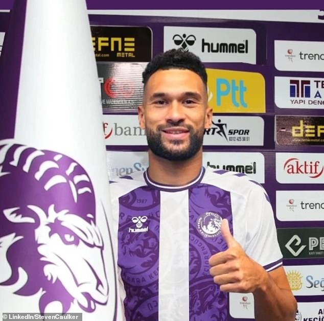 Former England international Steven Caulker (above) has revealed that he has signed for the 16th club of his career - after advertising his availability as a free agent on social media