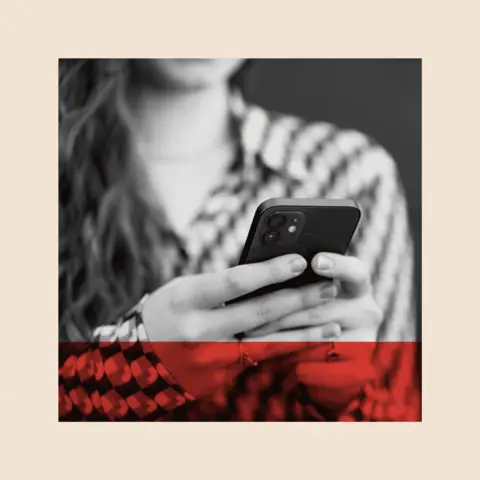 Getty Images Woman using a mobile phone