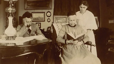 Royal Danish Library A photo of Ida with Vilhelm and his mother Frederikke, who was a strong presence in their lives (Credit: Royal Danish Library)