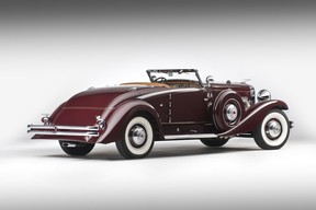 The 1935 Duesenberg Model SJ Convertible Coupe by Walker-LaGrande in the Academy of Art University collection