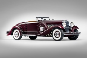 The 1935 Duesenberg Model SJ Convertible Coupe by Walker-LaGrande in the Academy of Art University collection