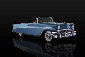 A 1956 Chevrolet convertible from the Academy of Art University collection