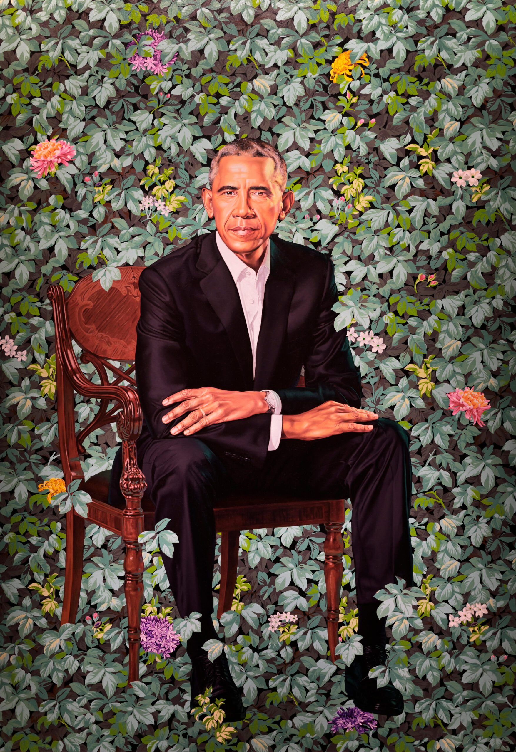 Kehinde Wiley’s 2018 portrait of Barack Obama