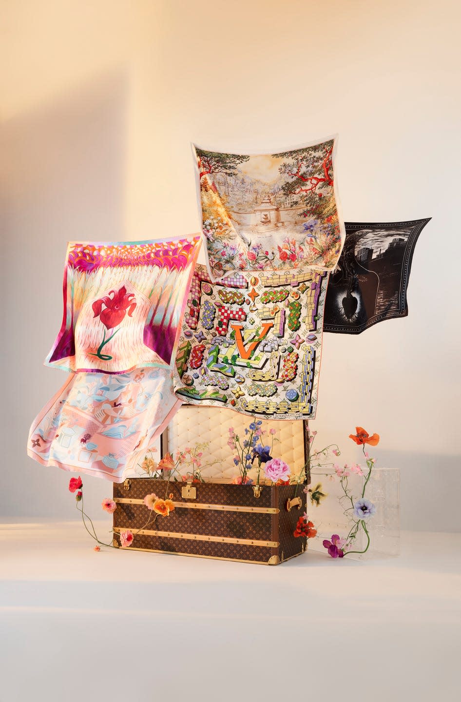 louis vuitton silk scarves