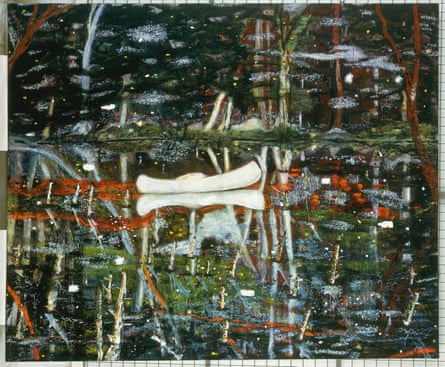 White Canoe, 1990 - 1991, by Peter Doig.