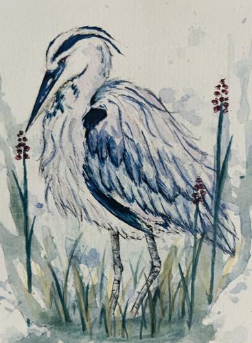 Blue Heron by Nyomi Longhi Peace Kids