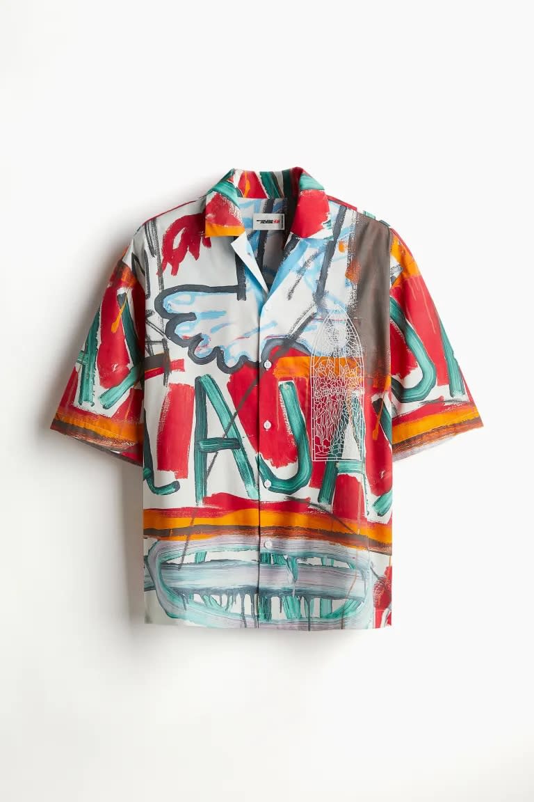 Basquiat x Ev Bravado & Téla D'Amore x H&M Loose Fit Cotton Resort Shirt