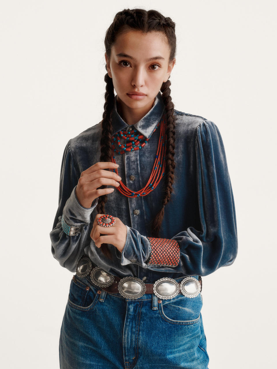 A look from the Polo Ralph Lauren x Naoiomi Glasses “Denim Daydream” collection.