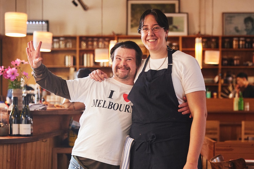 Artist Daniel Richardson and chef Julie Blum.