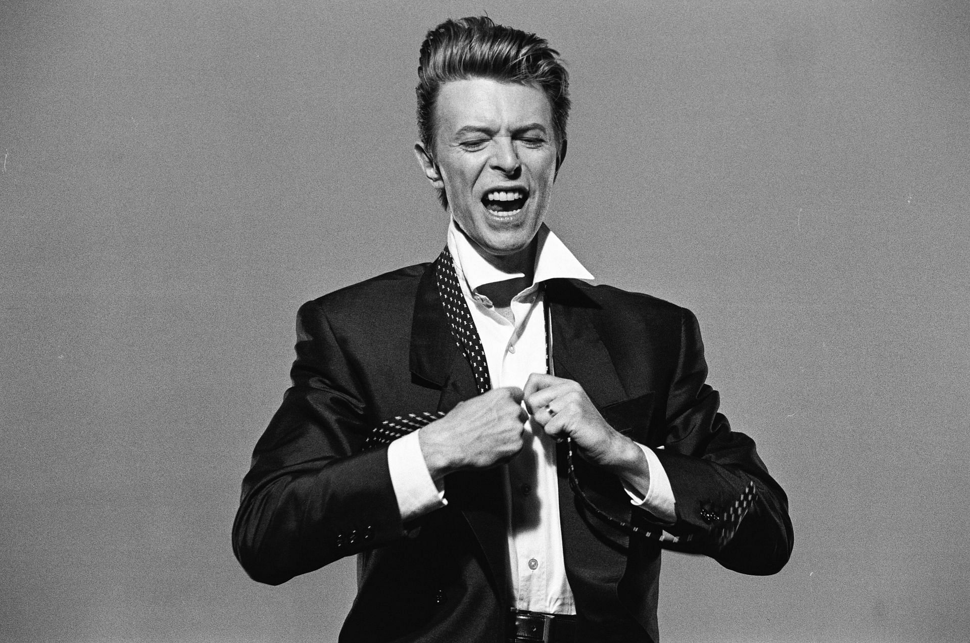 David Bowie On Set of "Jump They Say" Music Video - Source: Getty (Photo by Lester Cohen/Getty Images)