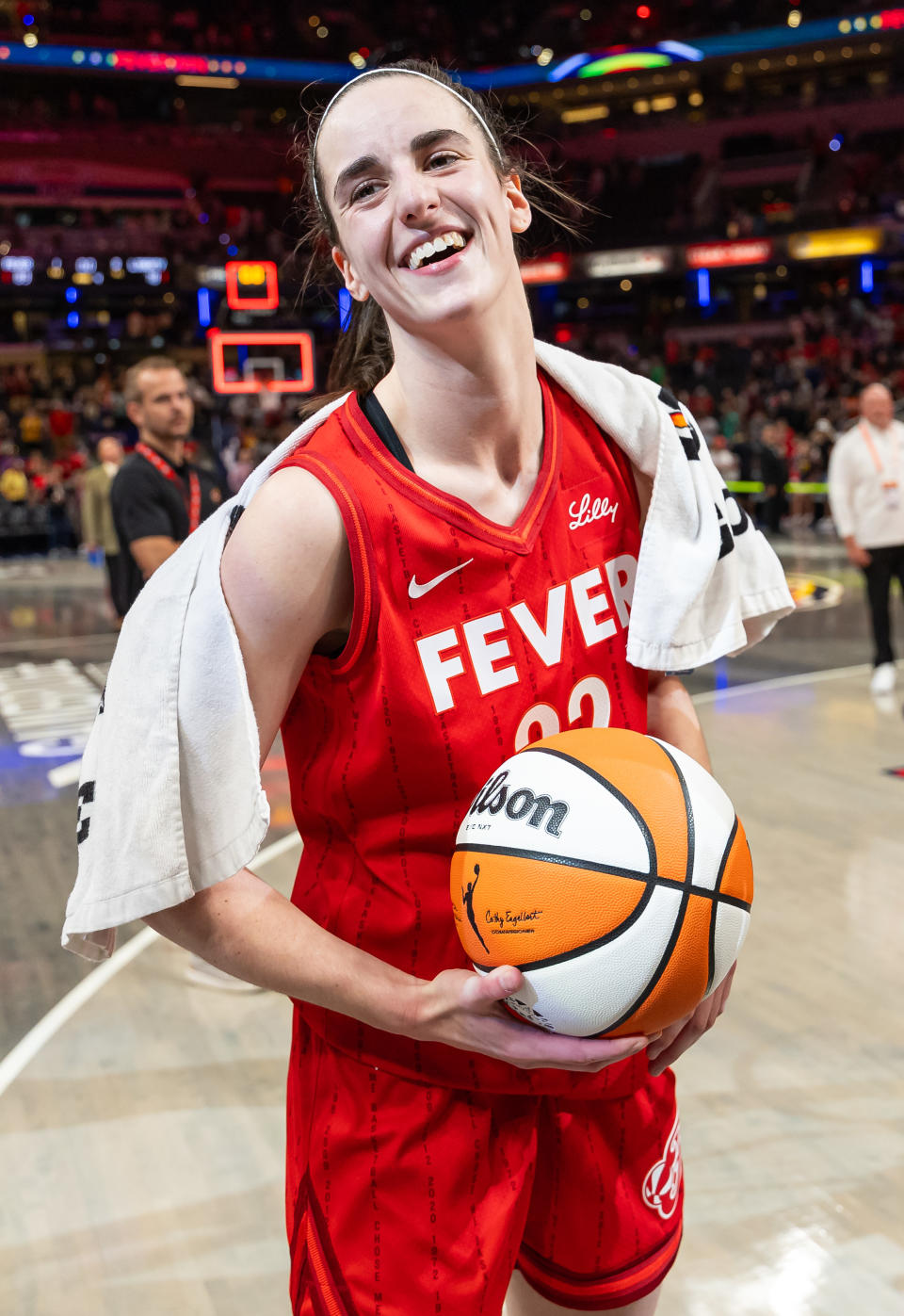 Caitlin Clark Wearing Indiana Fever Jersey