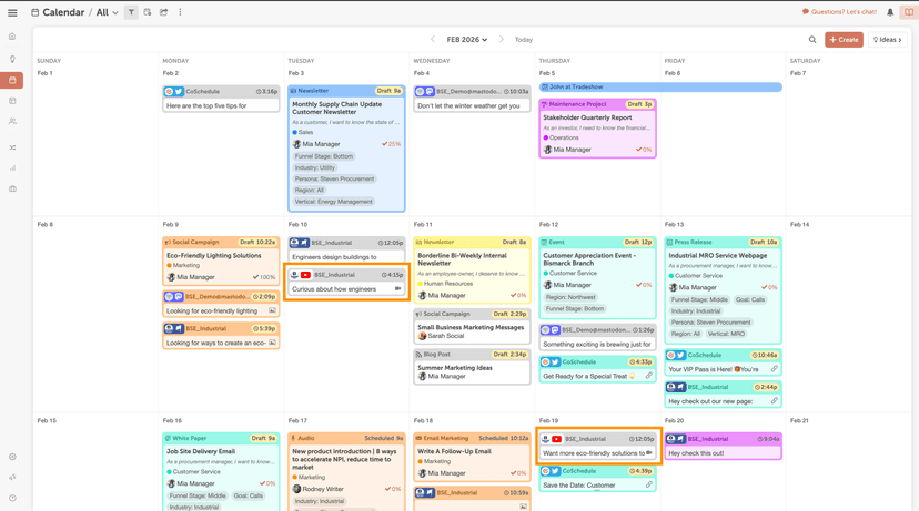 CoSchedule’s social media scheduling tools