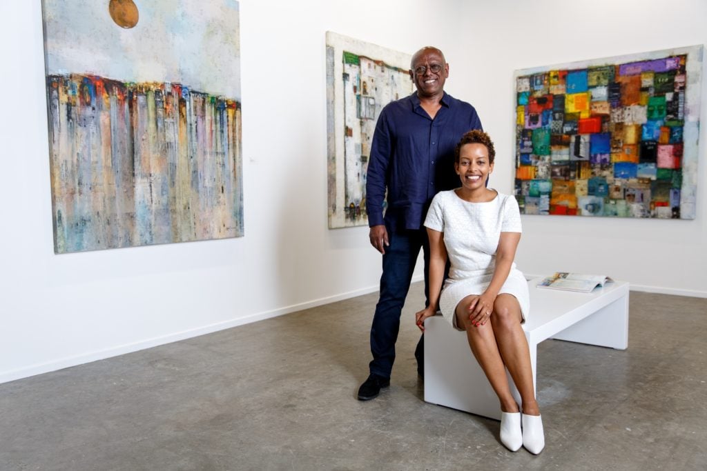 Addis Fine Art founders Mesai Haileleul and Rakeb Sile. Courtesy of Addis Fine Art.